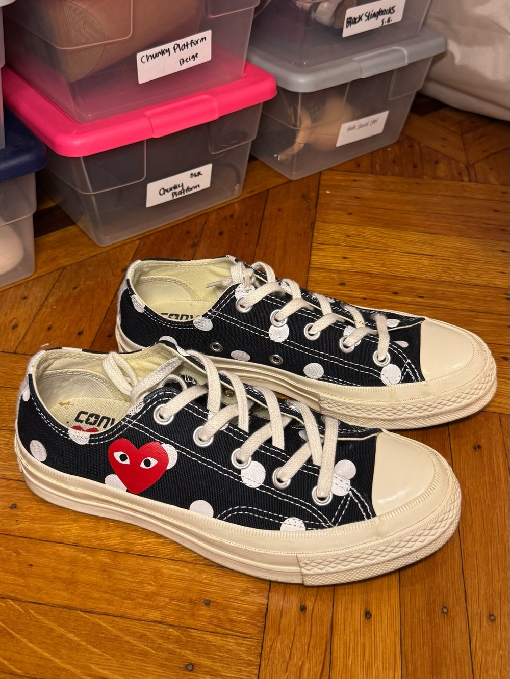 Converse x Comme des Garçons PLAY Polka Dot Sneakers